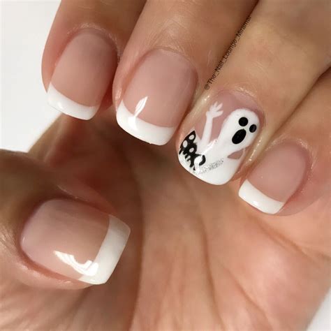 ghost acrylic nails|ghost nail art.